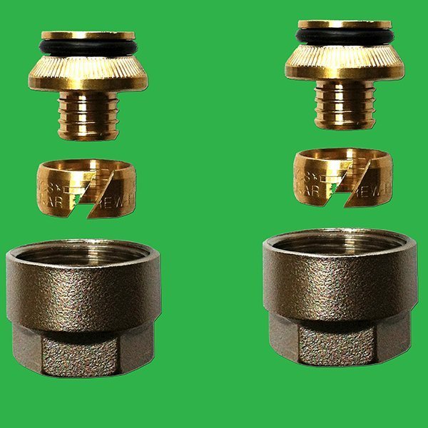 17mm x 2mm Manifold Connectors for Water Underfloor Heating x 10 Multi x pe pipe 