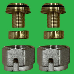 Emmeti Monoblocco 12/1 mm x 1 PAIR Coupling for PE-RT,PB and PEX pipe - 28110100