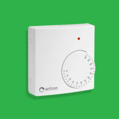 Seitron 230V Electronic Dial Room Thermostat with Night Set Back TAS05M0001AN
