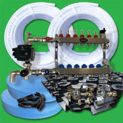 Water Underfloor Heating Kit 110m²– Multi Room Screed Floor Tray System P6550T