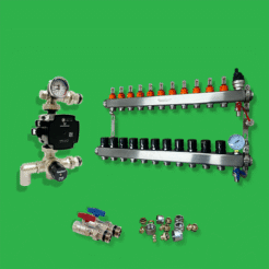 Underfloor Heating Manifold and Pump - 11 Port UFH Manifold Grundfos Pump Control Pack