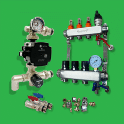 Underfloor Heating Manifold and Pump - 3 Port UFH Manifold Grundfos Pump Control Pack