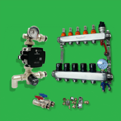 Underfloor Heating Manifold and Pump - 5 Port UFH Manifold Grundfos Pump Control Pack