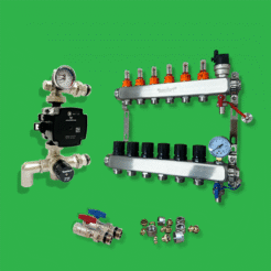 Underfloor Heating Manifold and Pump - 6 Port UFH Manifold Grundfos Pump Control Pack