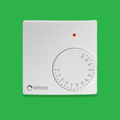 Seitron 230V Electronic Dial Room Thermostat with Night Set Back TAS05M0001AN